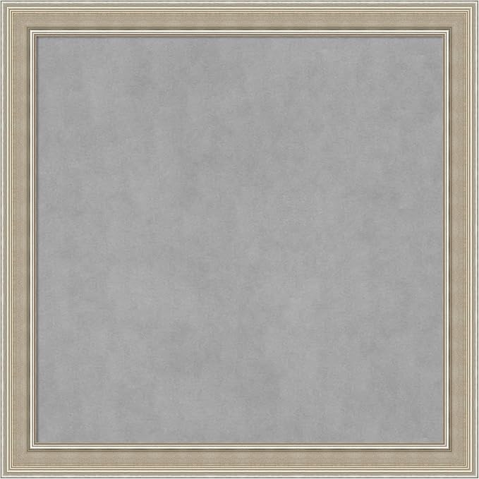 Amanti Art Silver Framed Magnetic Board 28x28 Medium Vision Board by AmantiArt