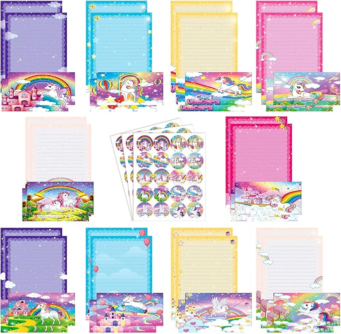TaoBary 160 Pcs Stationery Paper Set 50 Double Sided Stationery Papers by TaoBary
