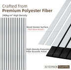 TO-TH Wood-Look Acoustic Wall Panels, 10 Pack 47.2” x 23.6” Sound Panels - Image 2