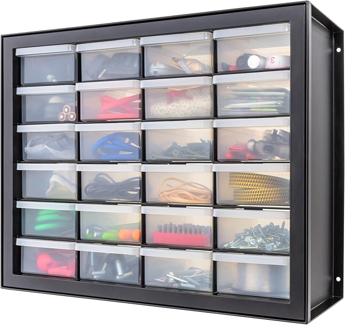IRIS USA Plastic Storage Drawers, Stackable Small Parts Organizer Cabinet by IRISUSA