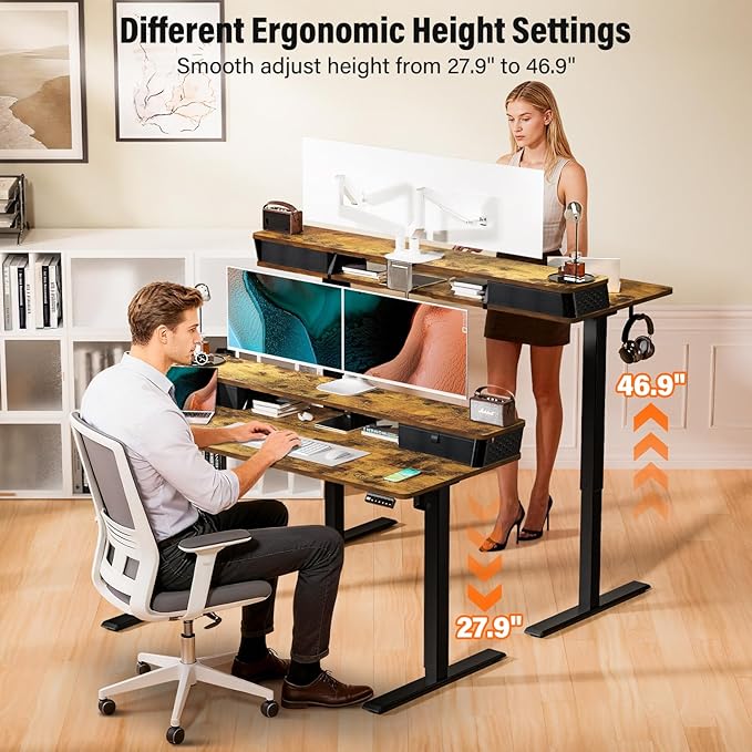 Kingant 55 x 24 Inch Electric Standing Desk - Image 4
