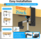 under desk cable management tray - under desk, close-up detail