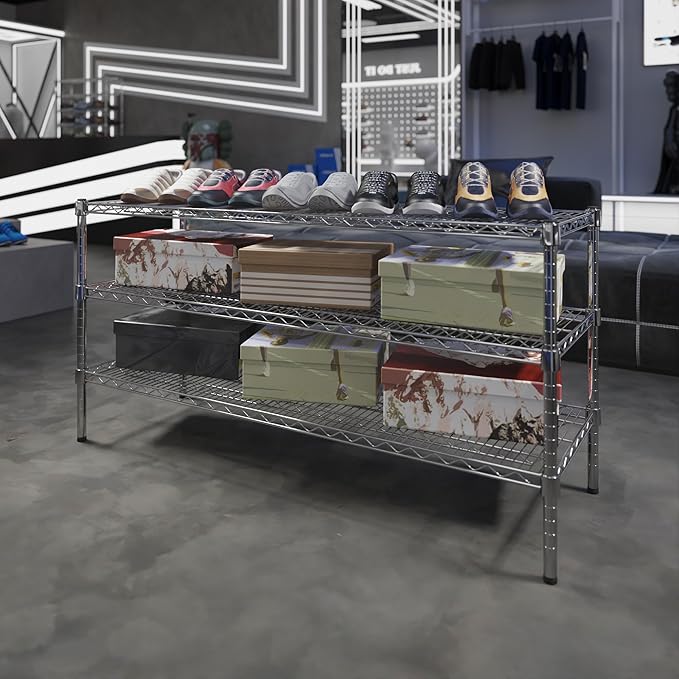 Regal Altair 18" Deep x 54" Wide x 27" Height Wire Shelving Kit | 3-Tier | NSF - Image 2