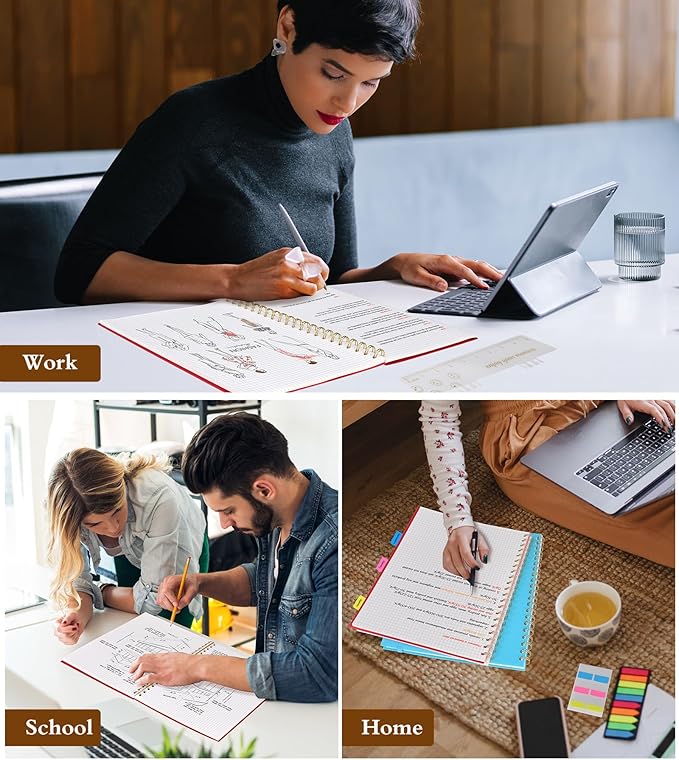 Graph Paper Notebook, Spiral Notebook Journal 8.5” x 11”, A4 Large Grid - Image 7