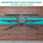 wali freestanding dual monitor stand for 13-27 inch, view 9