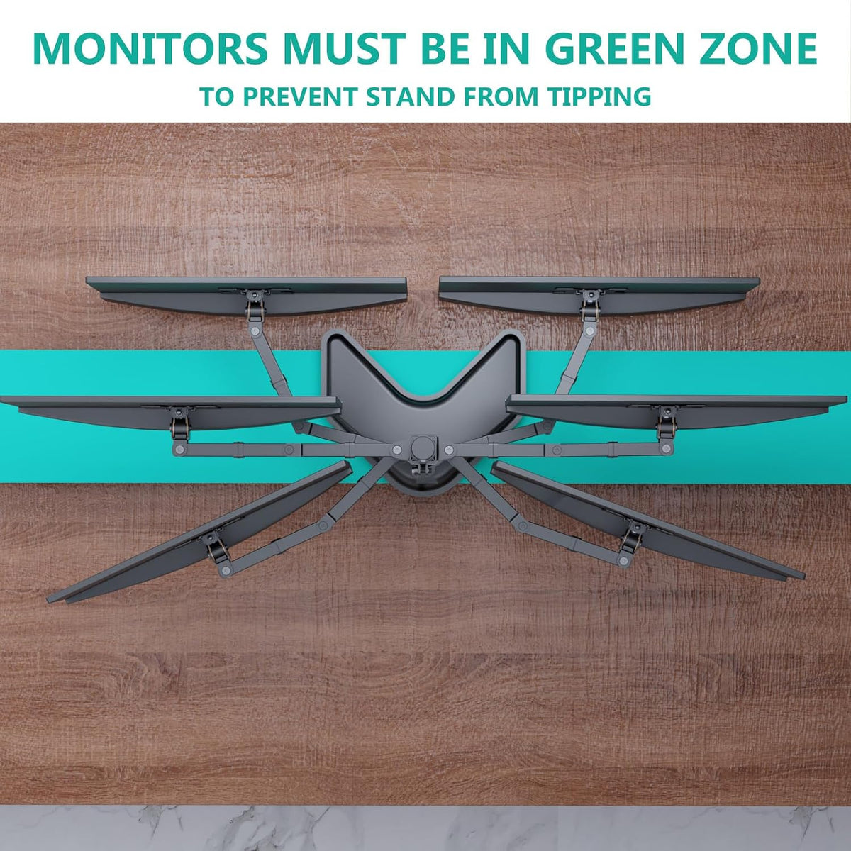 wali freestanding dual monitor stand for 13-27 inch, view 9