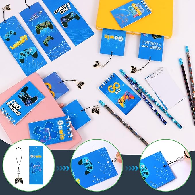 Kolewo4ever 148 Pieces Video Game Theme Stationery Set:100 Pcs Video Game - Image 5