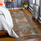 GENIMO 2x5 Runner Rugs for Hallway, Machine Washable Non Slip Vintage Retro Rugs - Image 2