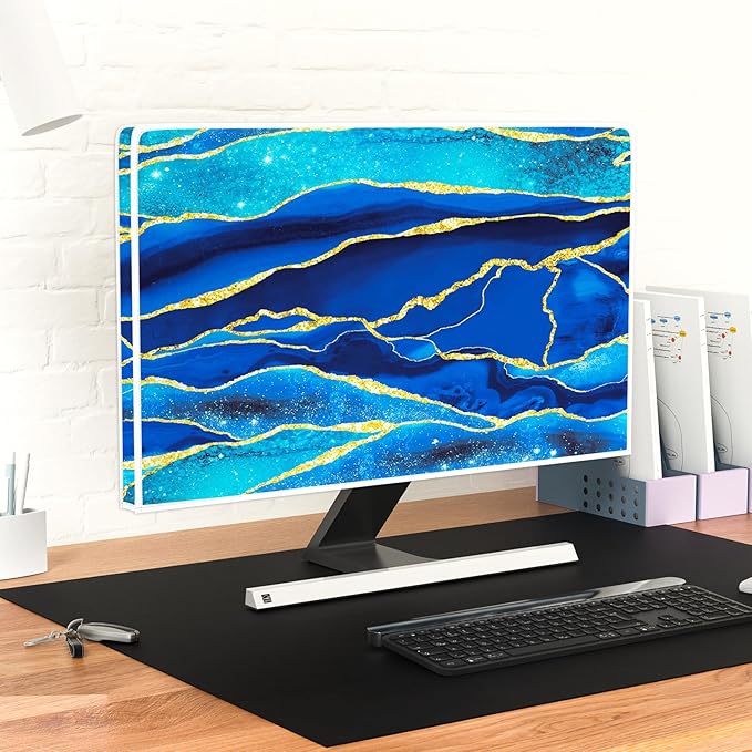Baocicco Royal Blue Marble Waterproof TV Cover 45, 48 Inch Creative Design - Image 6