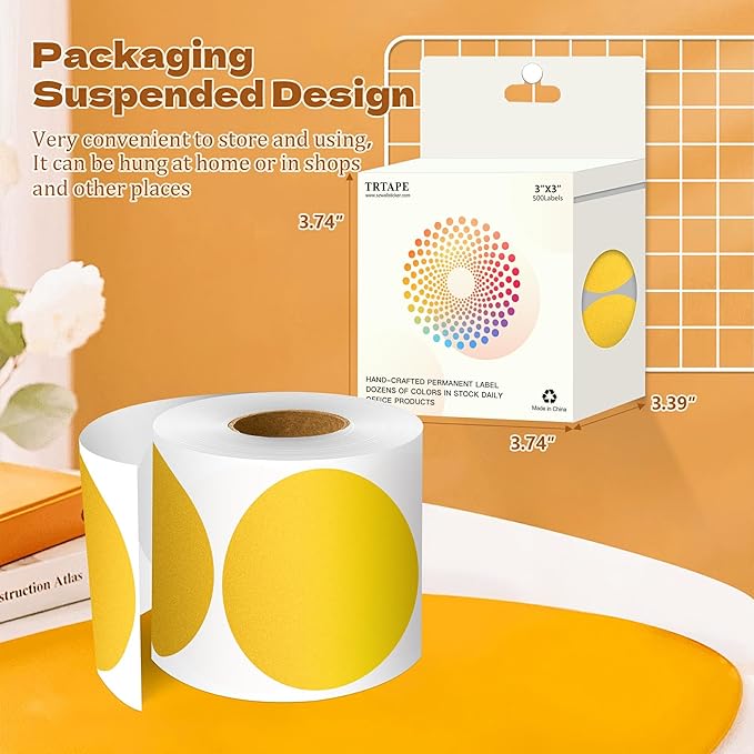 3 Inch Round Color Coding Labels - Image 3
