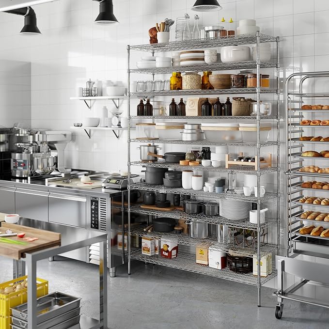 Regal Altair 18" Deep x 60" Wide x 96" Height Wire Shelving Kit | 10-Tier | NSF - Image 7