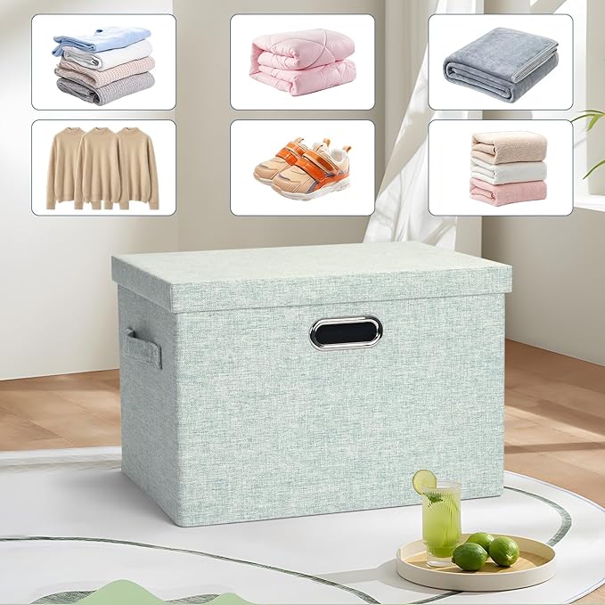 Graciadeco Large 17" 36 Quart Collapsible Stackable Storage Bins - Image 6