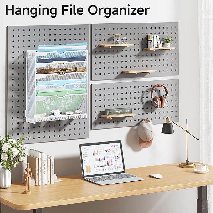 Lavatino 6-Tier Hanging File Organizer, Wall Mount File Holder - Image 6