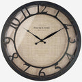 Presentime & Co 13" Farmhouse Series Wall Clock, Cottage Style, Faux Burlap by Presentime