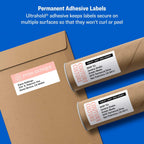 Avery Shipping Labels, 2" x 4", White, 250 Labels | Sure Feed Technology | Pack of 2 | Model 8163