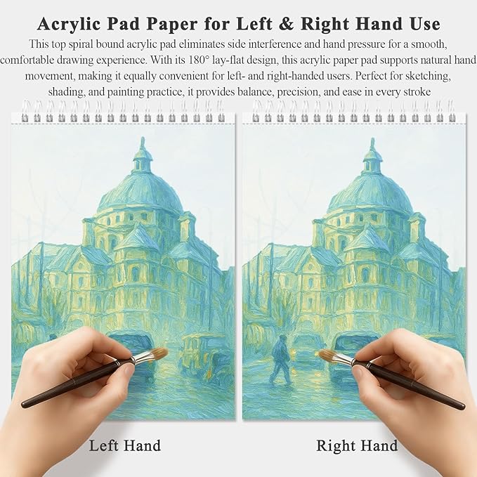 Fuxi Acrylic Paint Book Pad, 11x14 Inch 246lb/400GSM Art Paper - Image 5