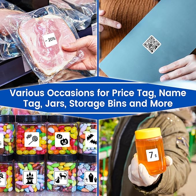 L LIKED 1" x 1" Square Removable Labels, No Residue, Water and Oil Resistant - Image 7