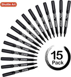 Shuttle Art Dry Erase Markers, 15 Pack Black Magnetic Whiteboard Markers - Image 2