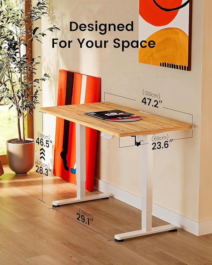 ErGear Height Adjustable Electric Standing Desk, 48 x 24 Inches Sit Stand up - Image 3