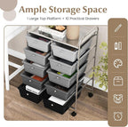 GOFLAME 10-Drawer Rolling Storage Cart, Art Craft Storage Organizer on Wheels - Image 4