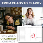 Weekly TO DO List Notepads Task Pad Planner w/Daily Checklist, Priority ToDo & - Image 4
