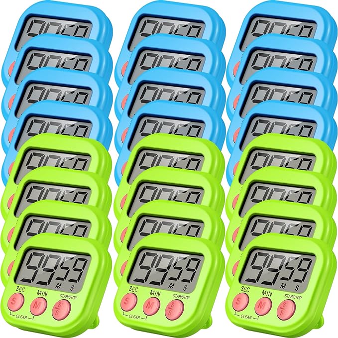 Weewooday 24 Pcs Digital Kitchen Timer Magnetic Timer Bulk On/Off Switch Minute by Weewooday
