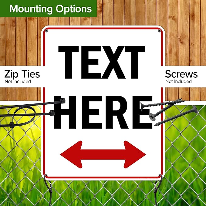 Custom Arrow, Custom Directional Sign, Two Way Arrow, 24x30 Inches, 55 mil - Image 5