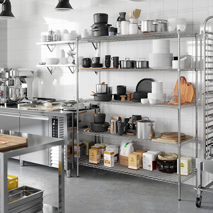 Regal Altair 21" Deep x 60" Wide x 74" Height Wire Shelving Kit | 5-Tier | NSF - Image 6