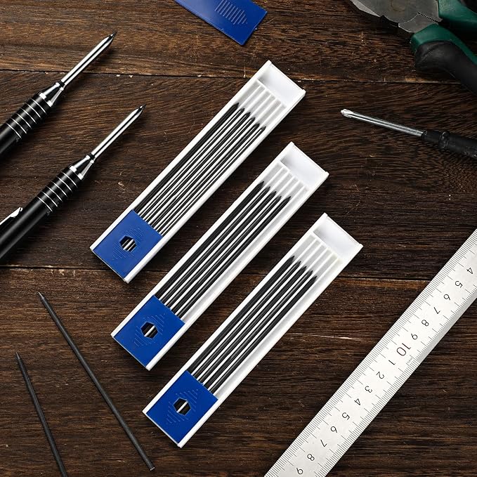 Spakon 60 Pcs 2.8mm Lead Refill Carpenter Construction Pencils Marker Lead - Image 7