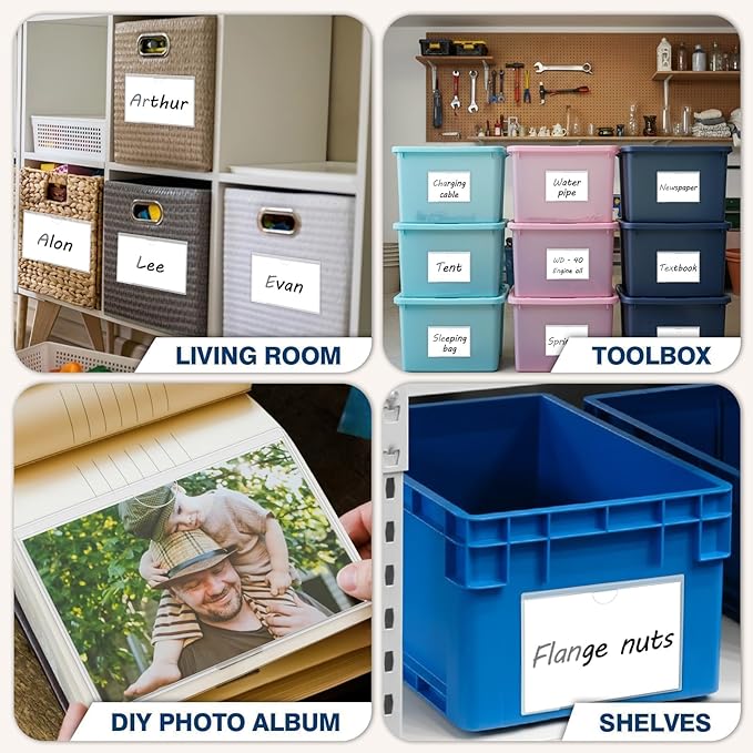 H4D 48 Pack Labels for Storage Bins, Tote Label Pockets for Organizing Storage - Image 6