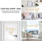 Wall Decor Large Gold Love You Bye Sign Hallway Entryway Door Wall Art Boho - Image 6