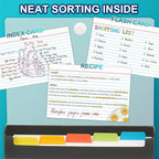 H4D 4x6 Index Card Case with 100 Heavyweight Ruled Index Cards and Dividers - Image 6