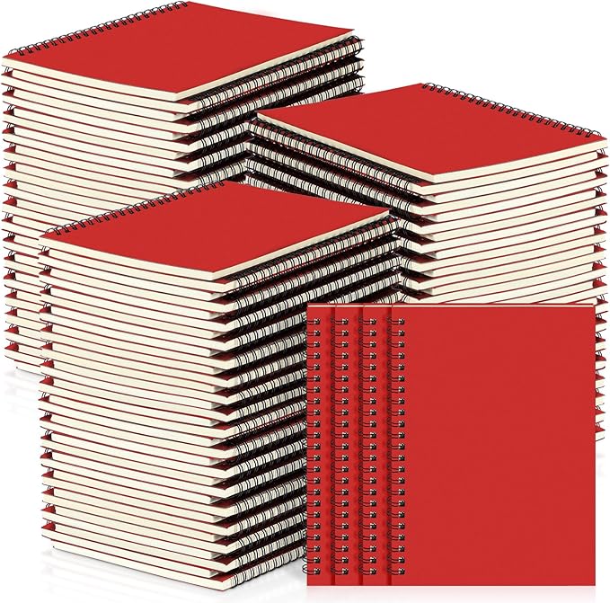 Yahenda 54 Pcs Spiral Notebook Bulk A5 Journal Lined 8.3'' x 5.5'' Writing by Yahenda