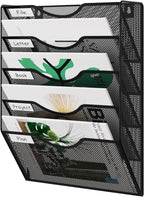 EasyPAG 5 Pocket Mesh Wall File Organizer, Hanging Paper Folder Holder by EasyPAG