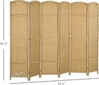 HOMCOM Room Divider, 6 Panel Folding Privacy Screen, 5.6' Tall Freestanding - Image 7
