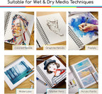 MEEDEN Mixed Media Paper Pad: 9" x 12" 112lb/165gsm Spiral Bound Mixed Media - Image 6
