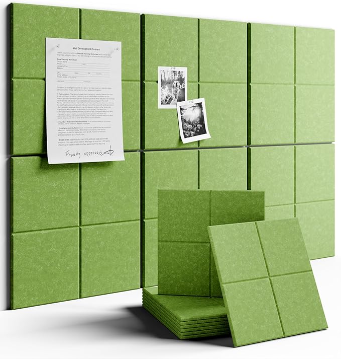 Fluxynara Large Felt Bulletin Board 36" x 24"Cork Board Alternative-6 Pack by FLUXYNARA