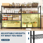 MilleLoom Metal Storage Shelves 4-Tiers, Adjustable Standing Wire Rack Shelf - Image 5