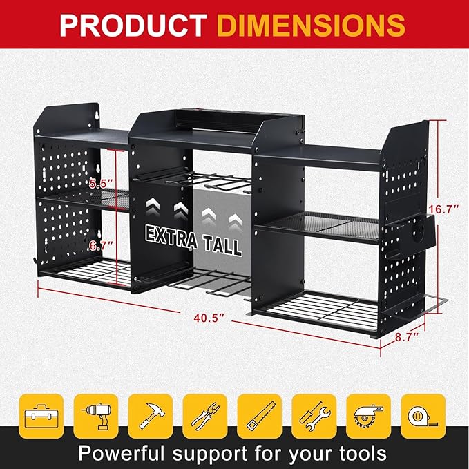 ERVNYNT 3 layers power tool organizer Loads 150lbs - Image 2