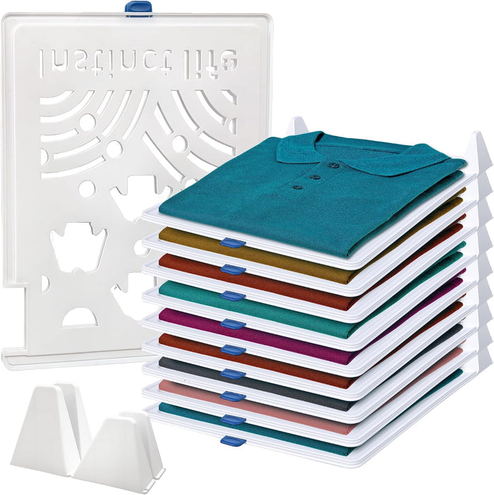 20-Pack Tshirt Organizer for Closet Shelf Stackable Folded Clothes Storage