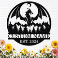 Dyoart Personalized Dragons Metal Signs by Dyoart