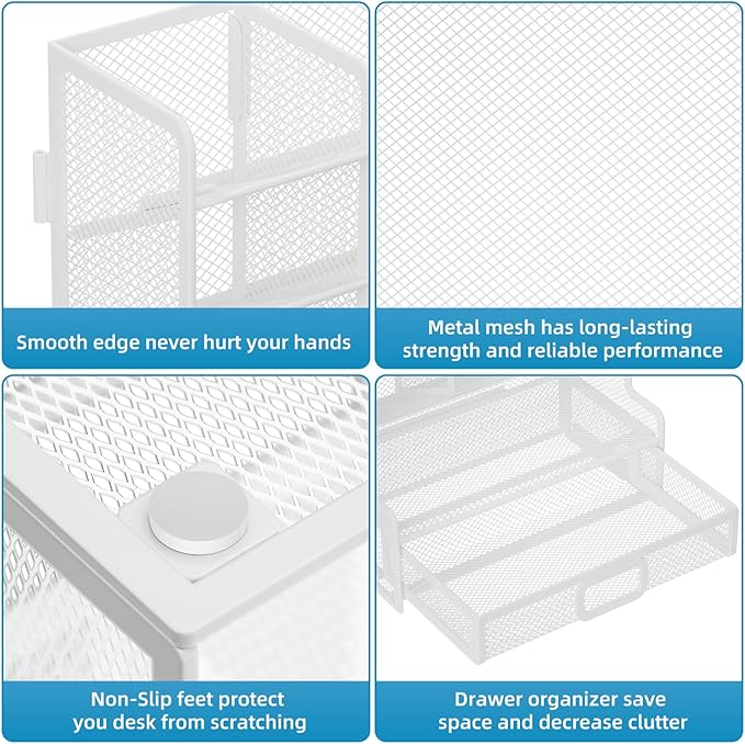 Marbrasse Larger Mesh Desk Organizer - Image 6