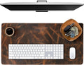 Leather Desk Pad Real Leather Desk Mat Desk Cover Desk Blotter Desk Protector by Elizo