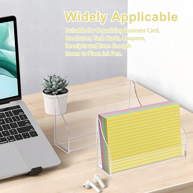 SHIQIKEJIPTY 5x8 Acrylic Index Card Holder Index Card Display Stand - Image 7