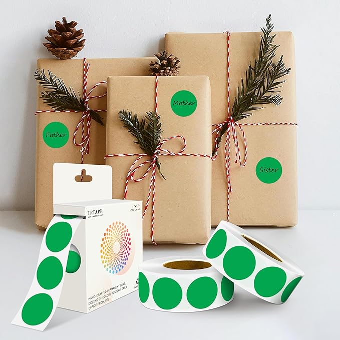 Green 1 Inch Round Color Coding Labels - Image 6