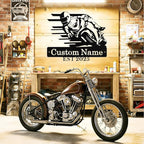 Personalized Motorcycle Metal Sign Custom Biker Name Sign Dirt Bike Wall Decor - Image 8