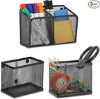 Neudeco Locker Shelf Organizer, Magnetic Pencil Holder, Metal Storage Basket by Neudeco