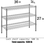 Regal Altair 14" Deep x 36" Wide x 27" Height Wire Shelving Kit | 3-Tier | NSF - Image 3