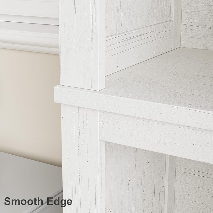 IDEALHOUSE 71" Farmhouse Bookshelf w/Adjustable Shelves & 31.5 in Whidth - Image 5
