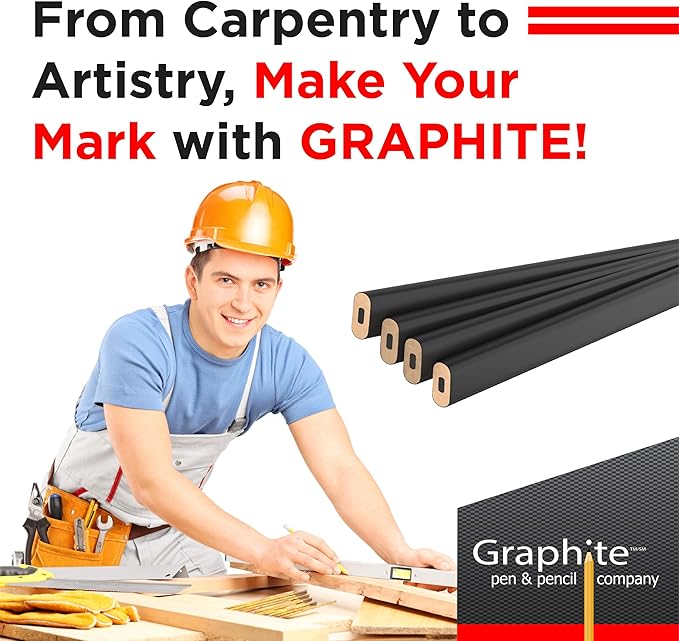 GRAPHITE Hard Lead Carpenter Pencils Bulk - Image 8